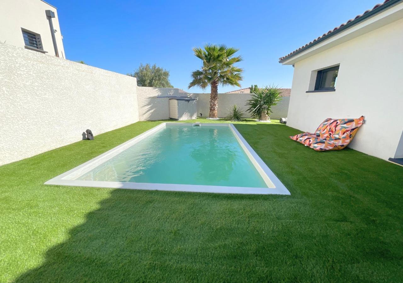 Villa Contemporaine Avec Piscine Chauffee Proche Des Plages Sauvian Eksteriør bilde