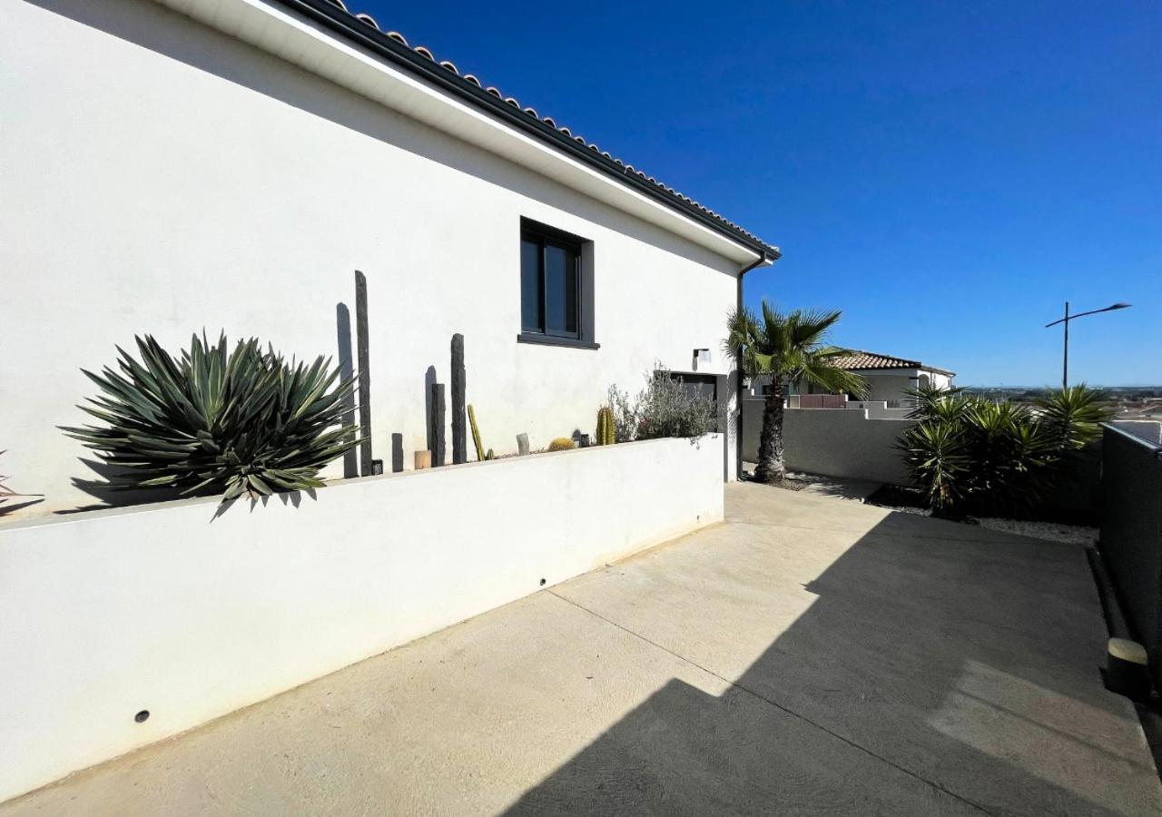 Villa Contemporaine Avec Piscine Chauffee Proche Des Plages Sauvian Eksteriør bilde