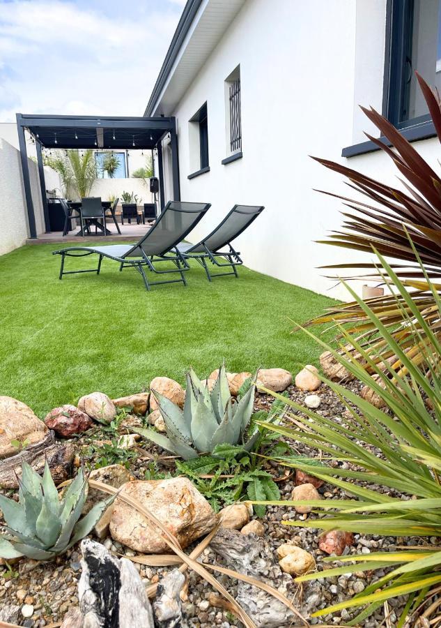 Villa Contemporaine Avec Piscine Chauffee Proche Des Plages Sauvian Eksteriør bilde