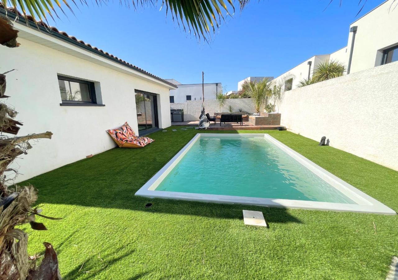 Villa Contemporaine Avec Piscine Chauffee Proche Des Plages Sauvian Eksteriør bilde